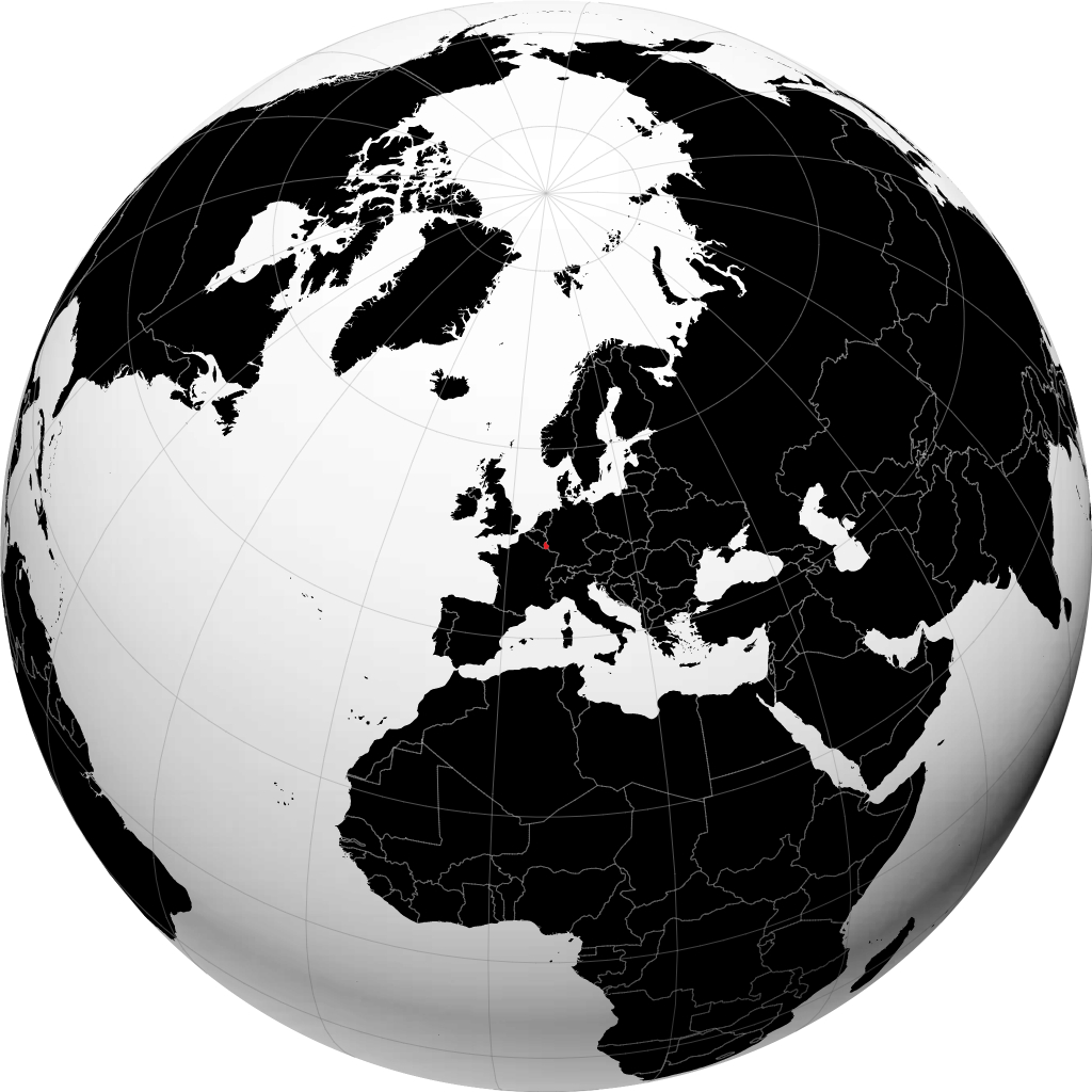 Luksemburg di globe