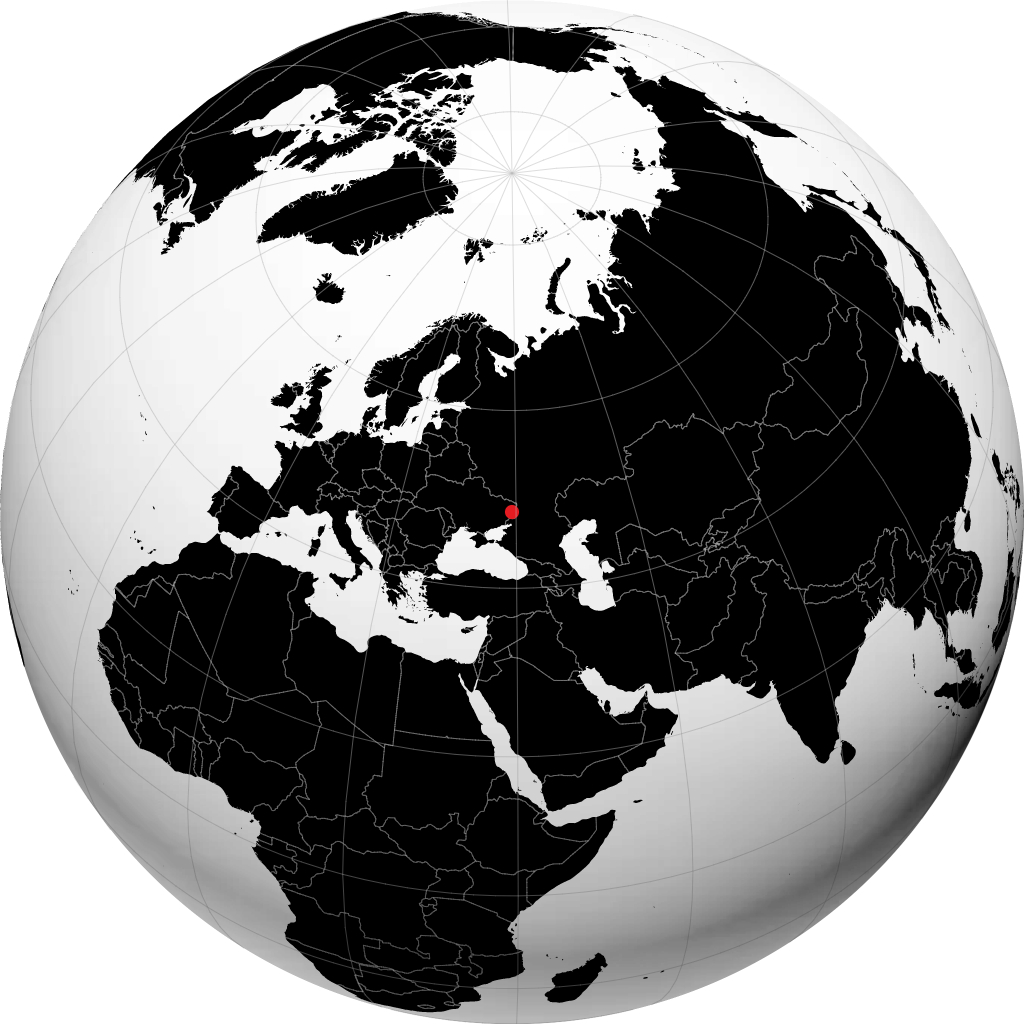Luhansk di globe