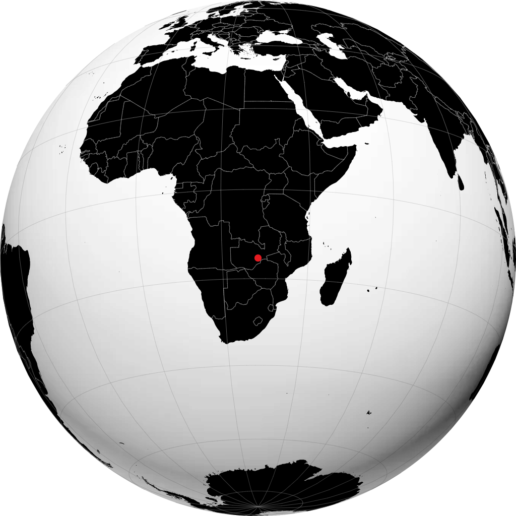 Lusaka di globe