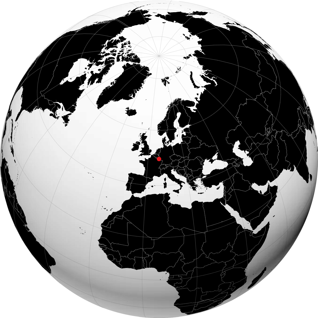 Luxembourg di globe