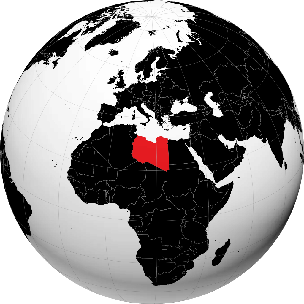 Libya di globe