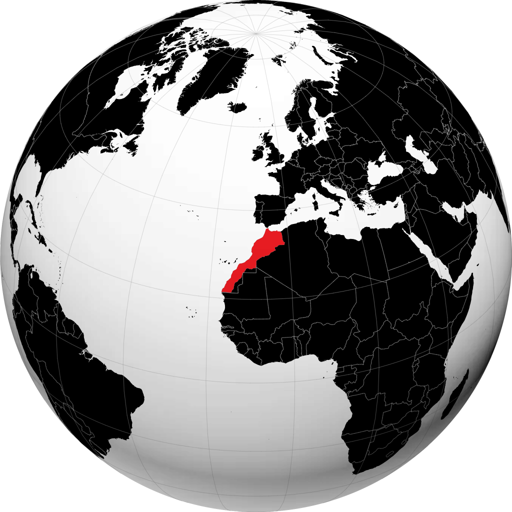 Maroko di globe