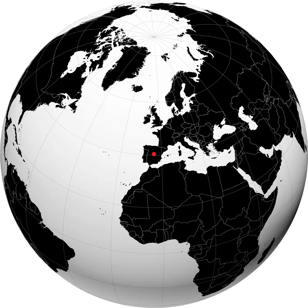 Madrid di globe