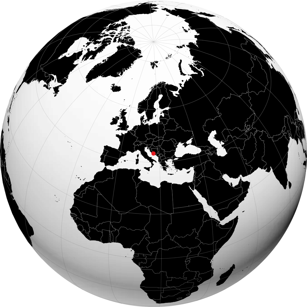 Makarska di globe