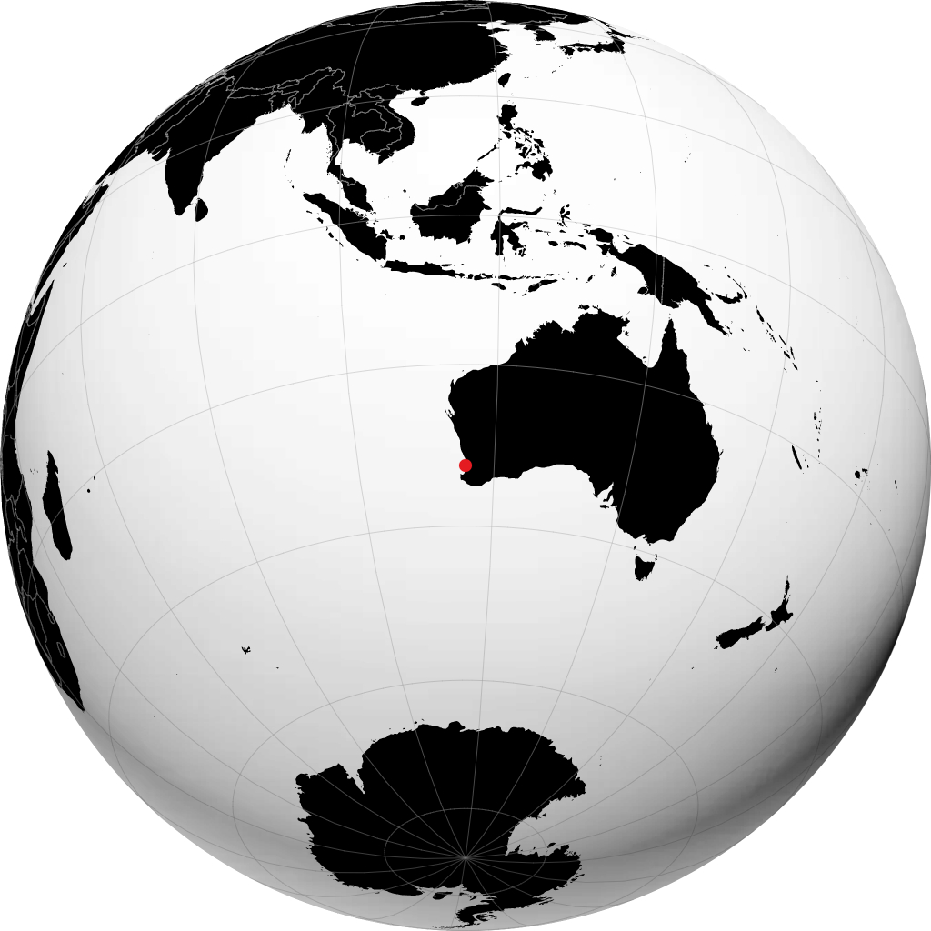 Mandurah di globe