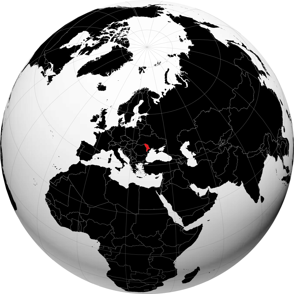 Moldova di globe