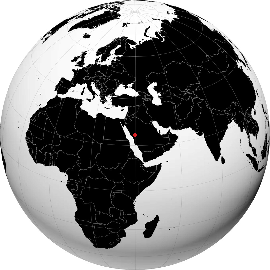 Madinah di globe