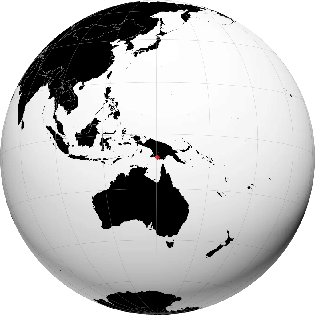 Merauke di globe