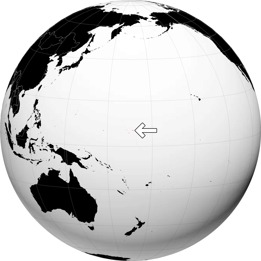 Kepulauan Marshall di globe