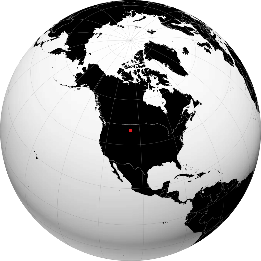 Miles City di globe