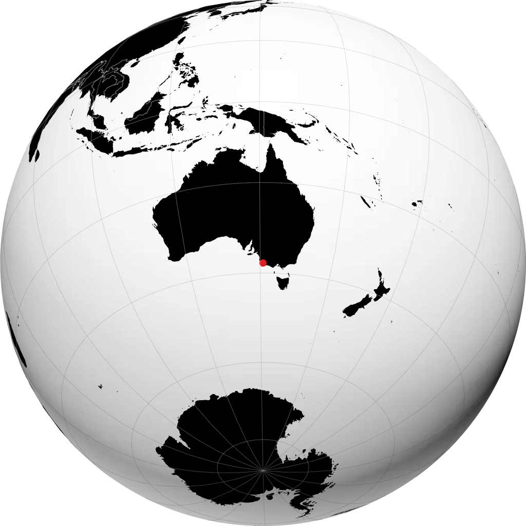 Mount Gambier di globe