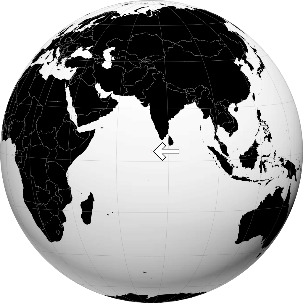 Maladewa di globe