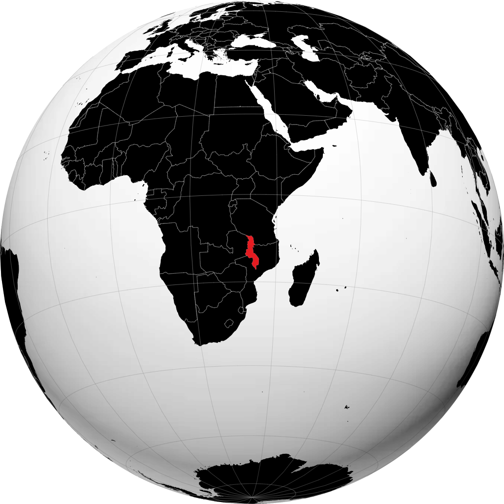 Malawi di globe