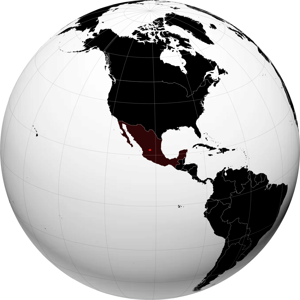 Negara Bagian Aguascalientes di globe
