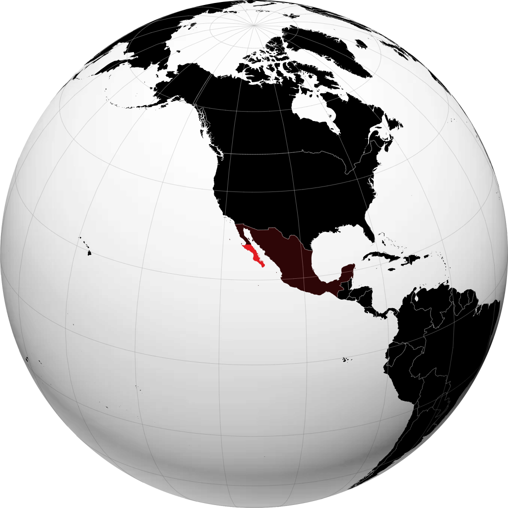 Negara Bagian Baja California Sur di globe