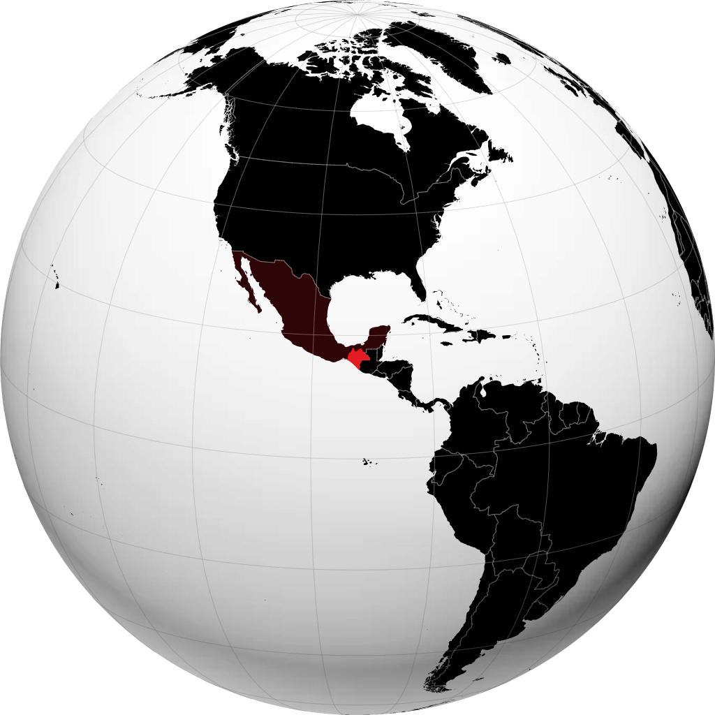 Negara Bagian Chiapas di globe
