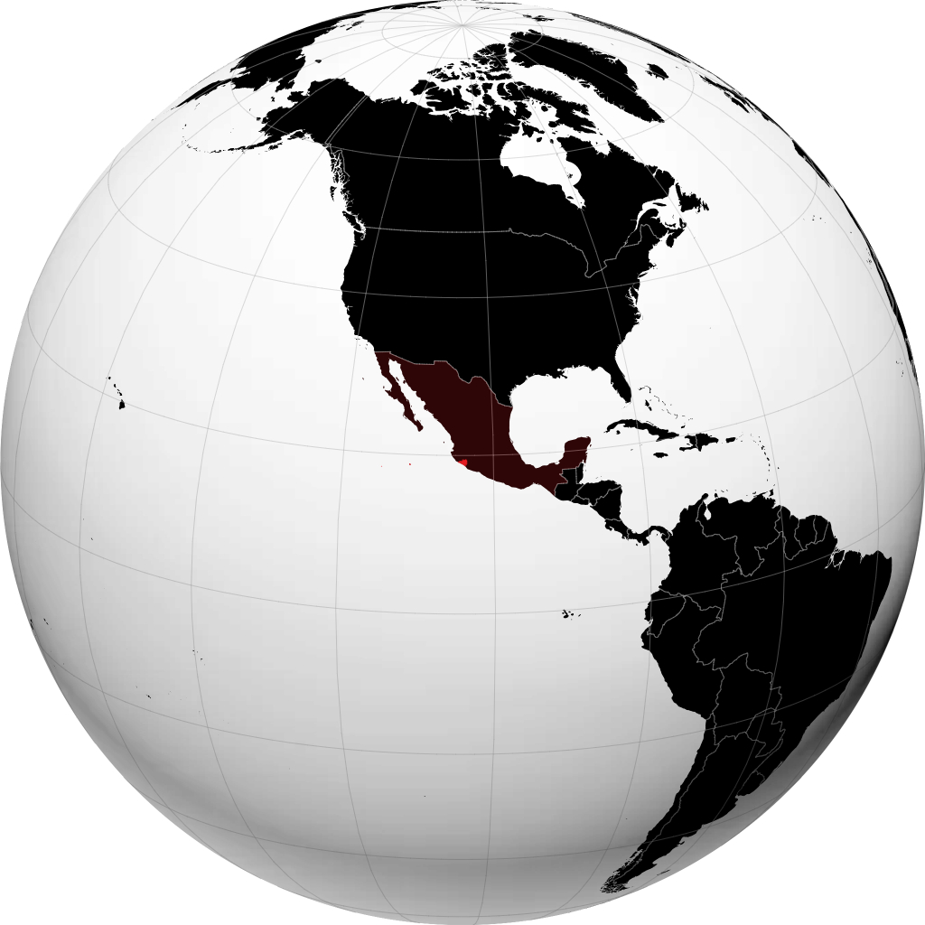 Negara Bagian Colima di globe