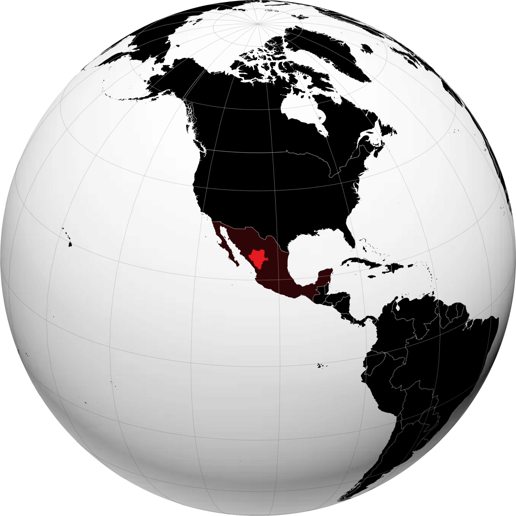 Negara Bagian Durango di globe