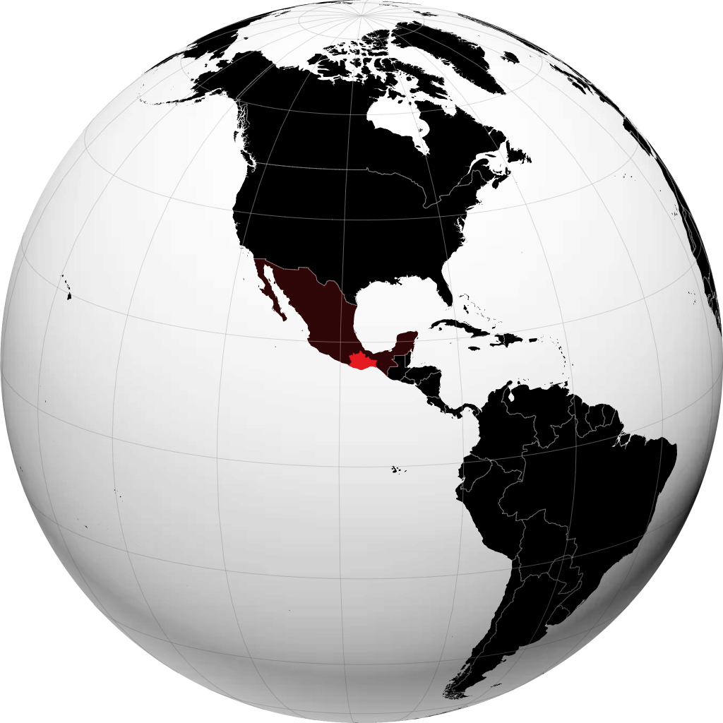 Negara Bagian Oaxaca di globe