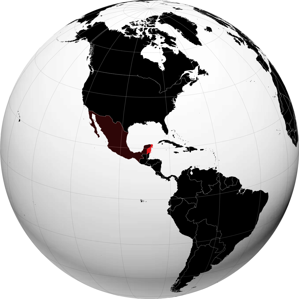 Negara Bagian Quintana Roo di globe