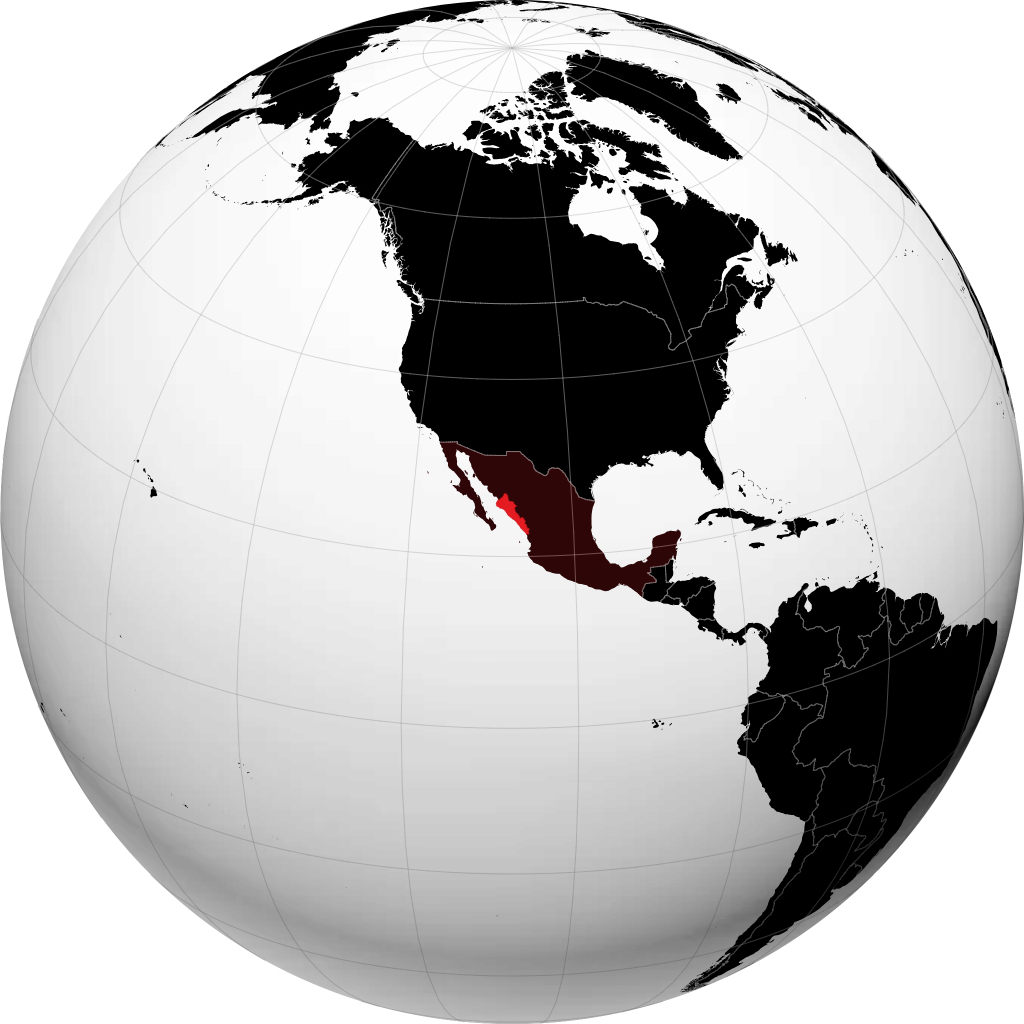 Negara Bagian Sinaloa di globe