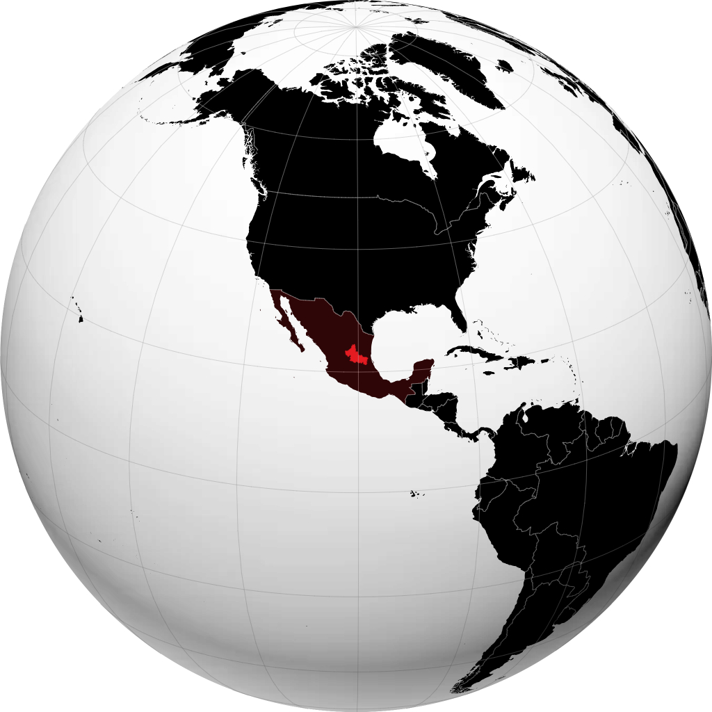 Negara Bagian San Luis Potosi di globe