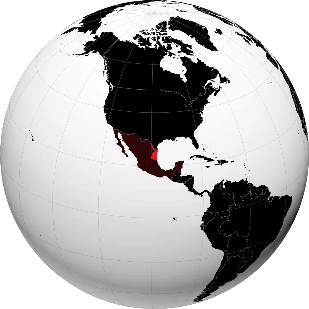 Negara Bagian Tamaulipas di globe