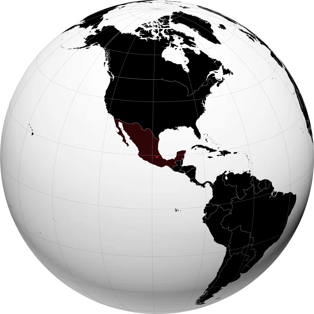Negara Bagian Tlaxcala di globe