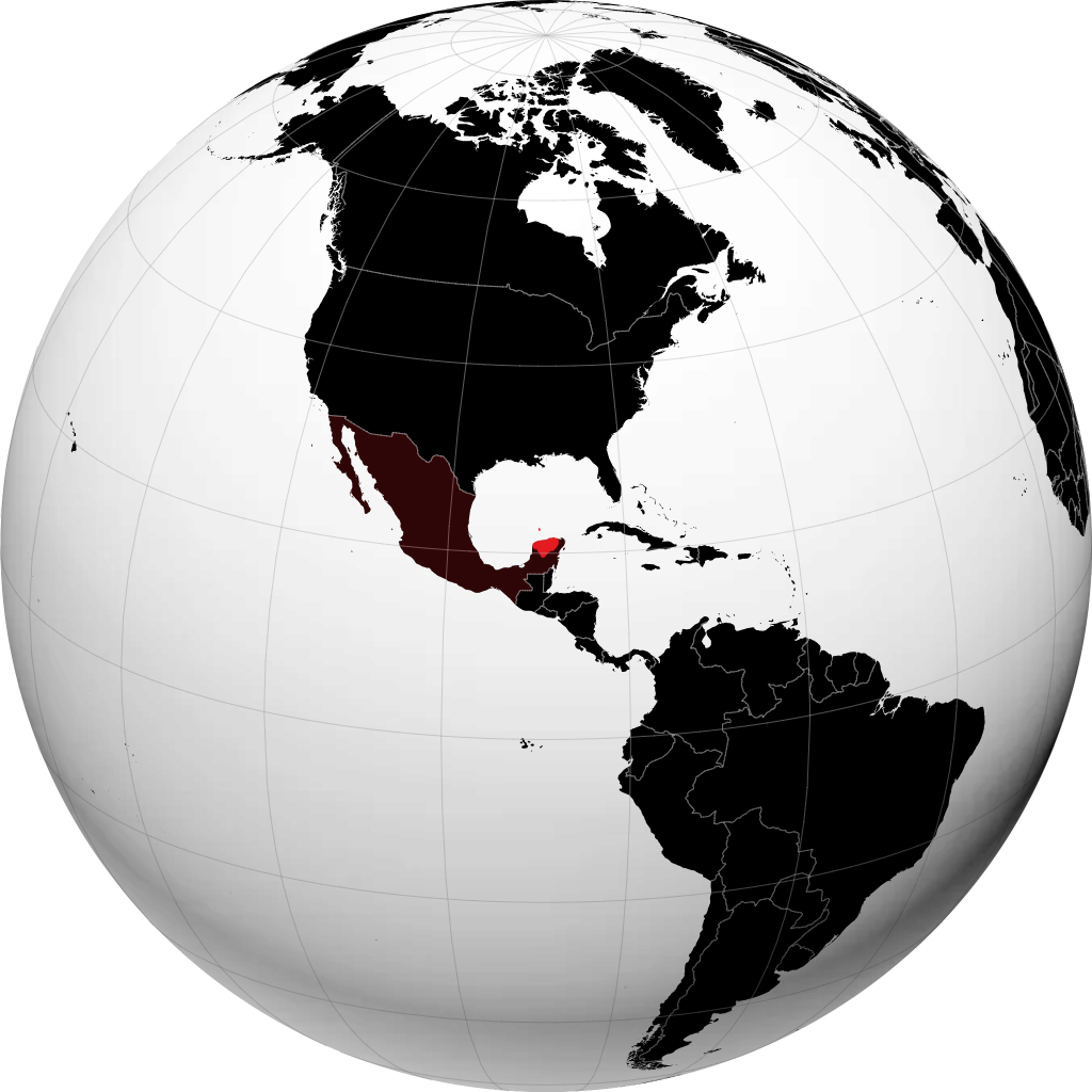 Negara Bagian Yucatan di globe