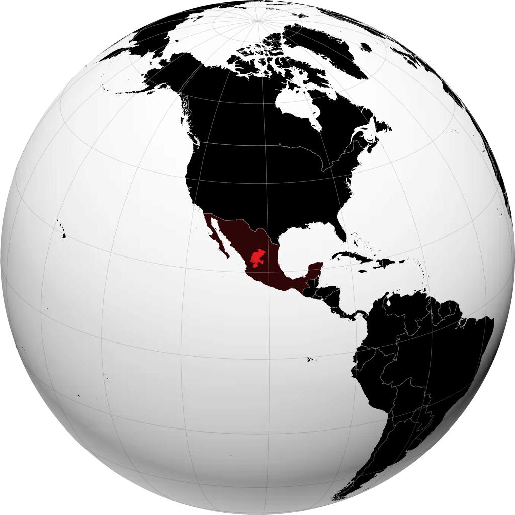 Negara Bagian Zacatecas di globe