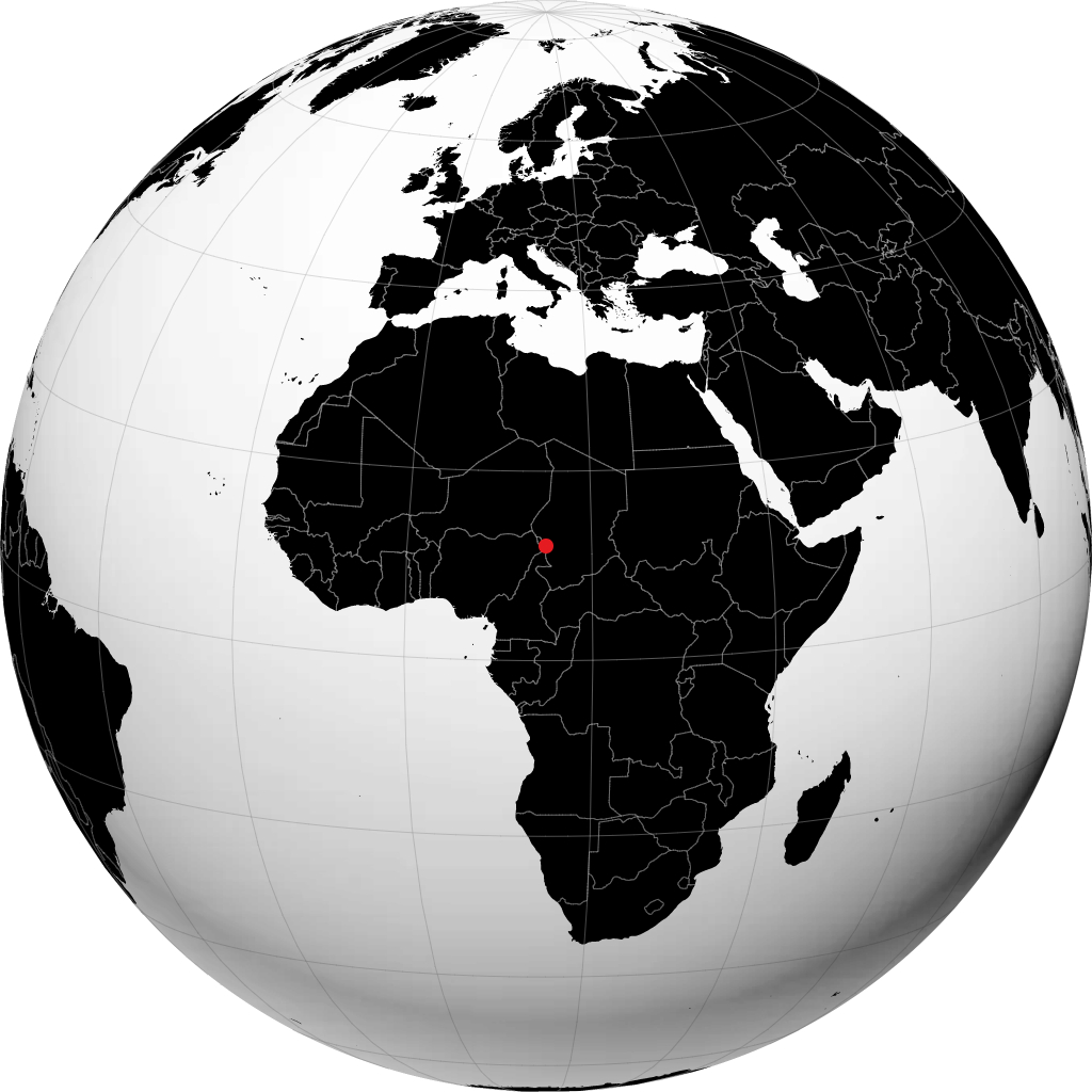 N'Djamena di globe