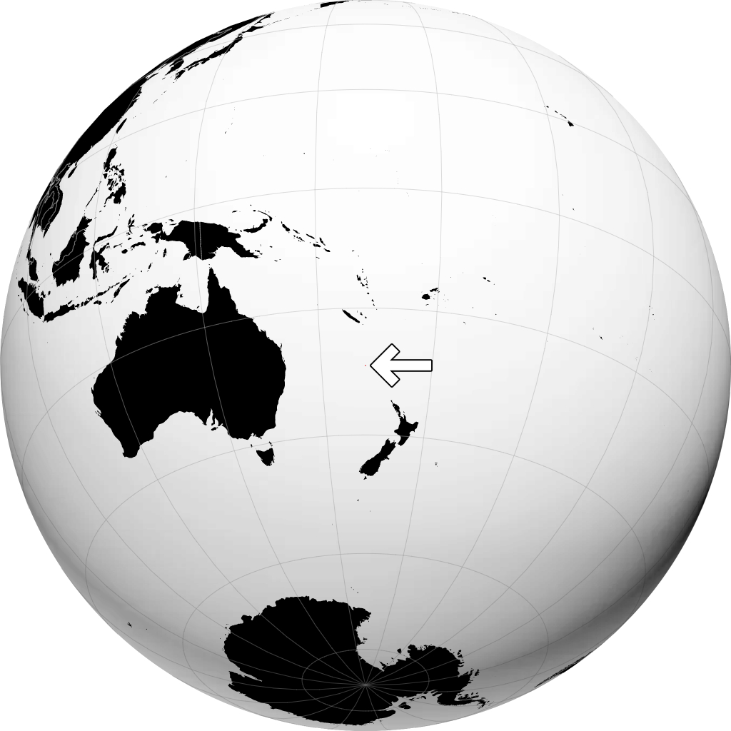 Pulau Norfolk di globe