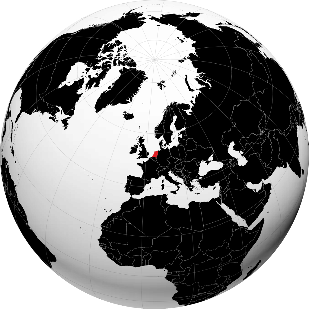 Belanda di globe