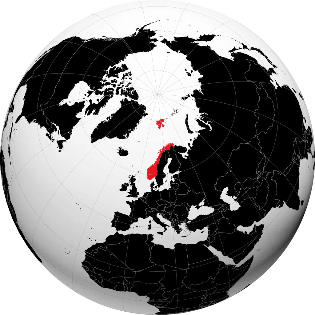 Norwegia di globe