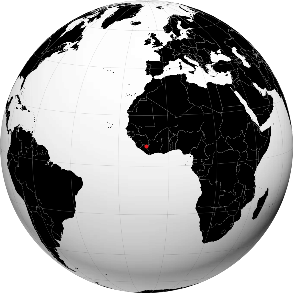 Nzérékoré di globe