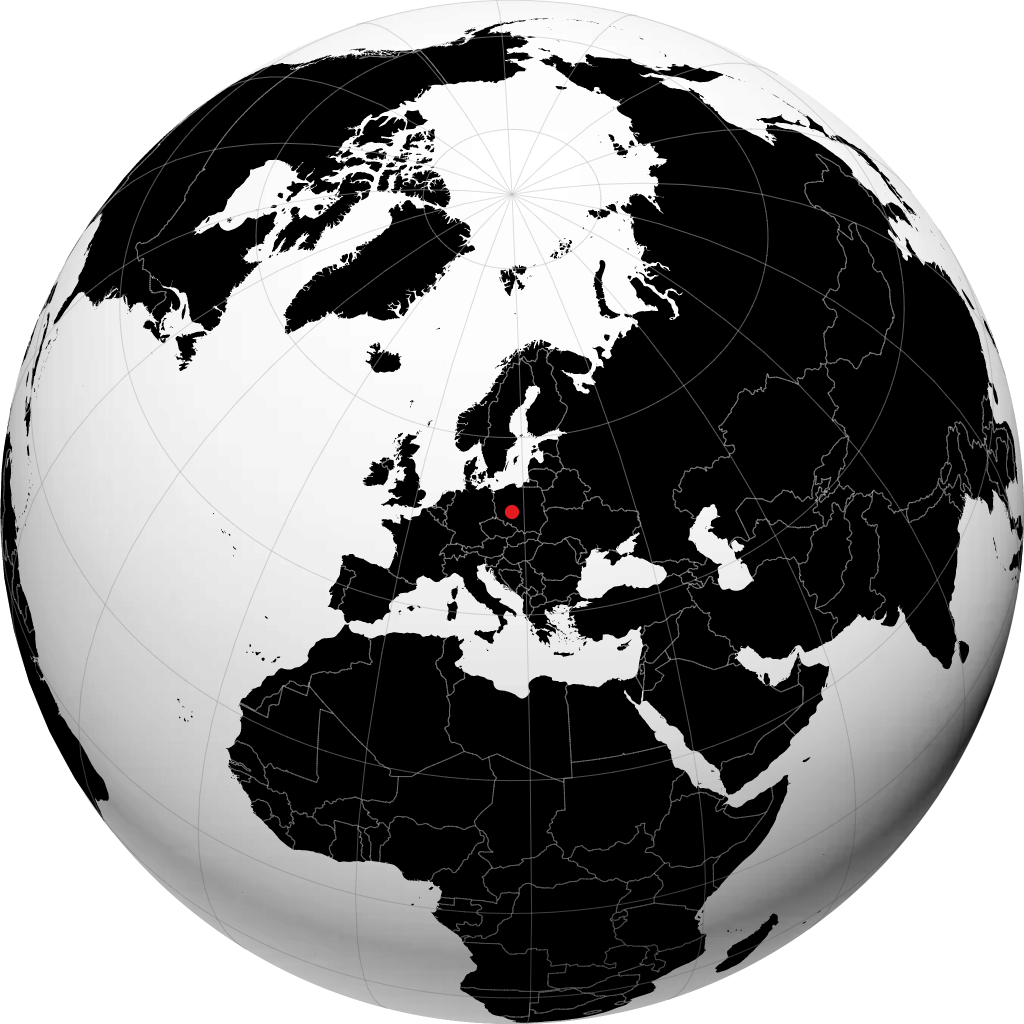 Ostrów Wielkopolski di globe