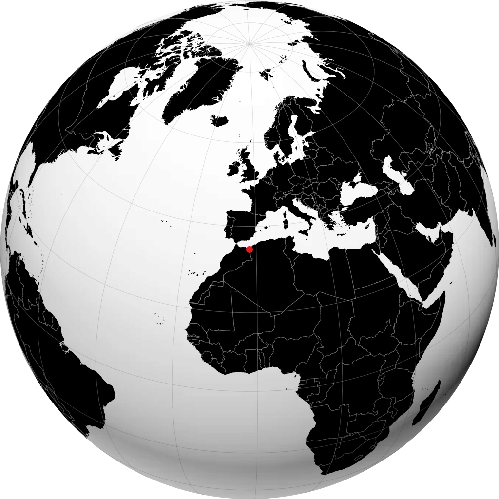 Oujda di globe