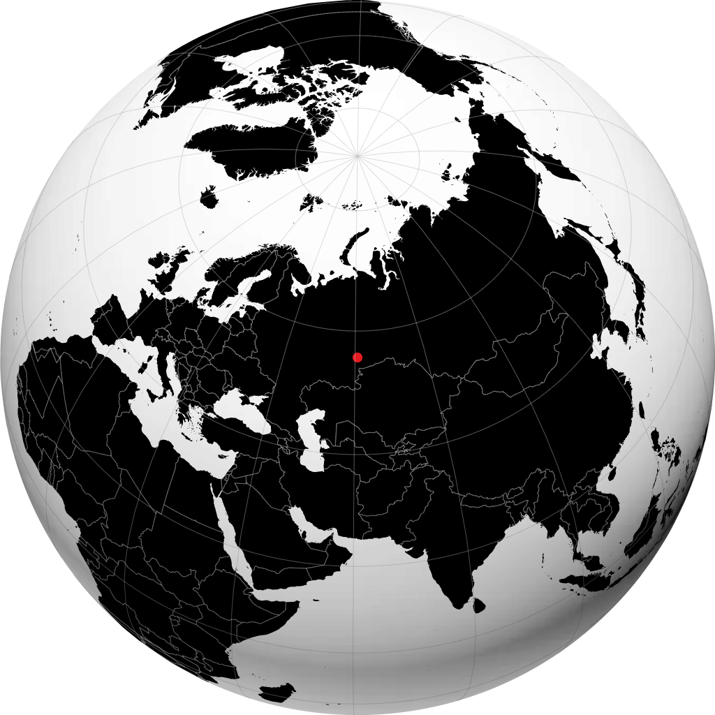 Ozersk di globe