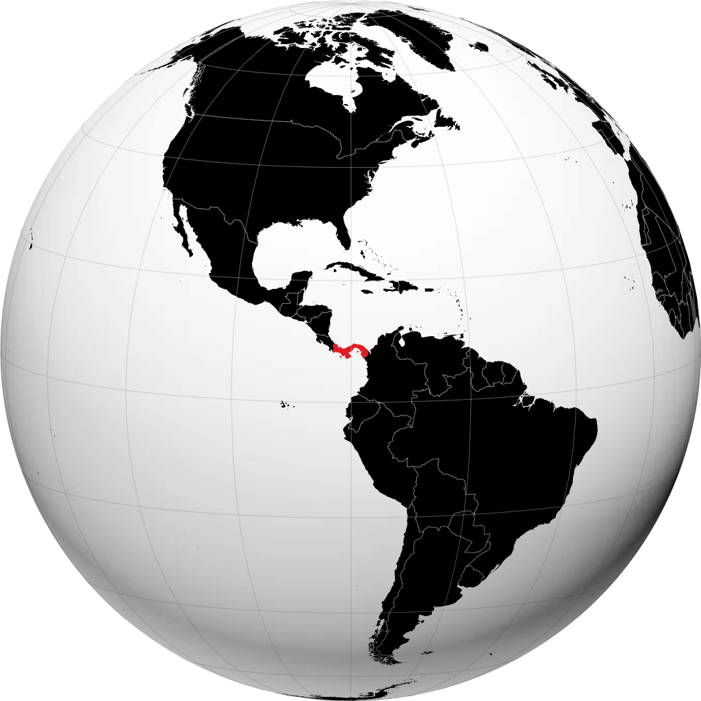 Panama di globe