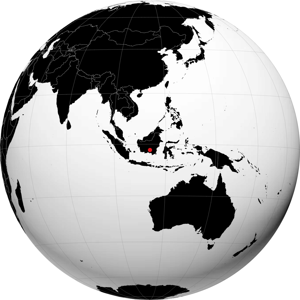 Palangkaraya di globe