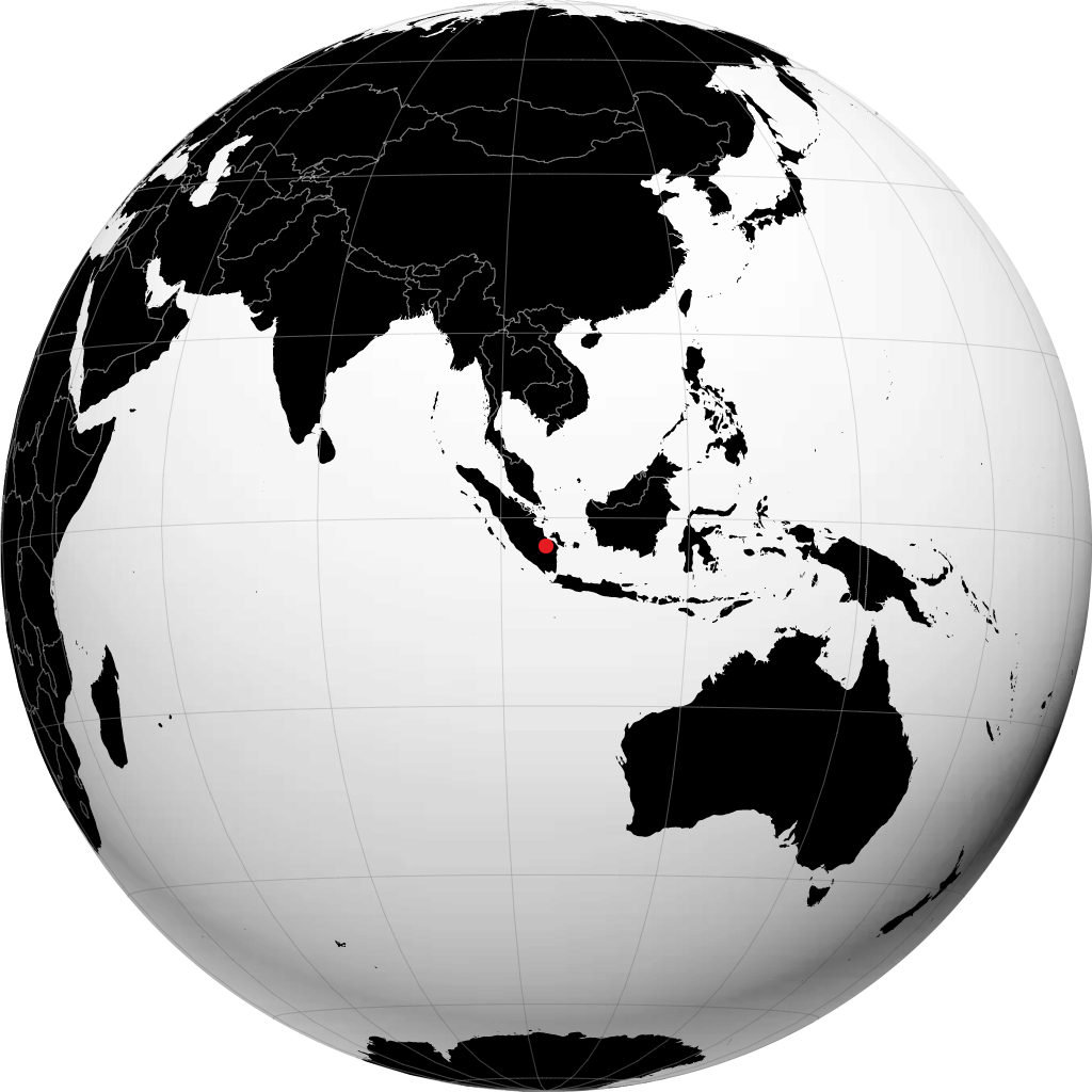 Palembang di globe