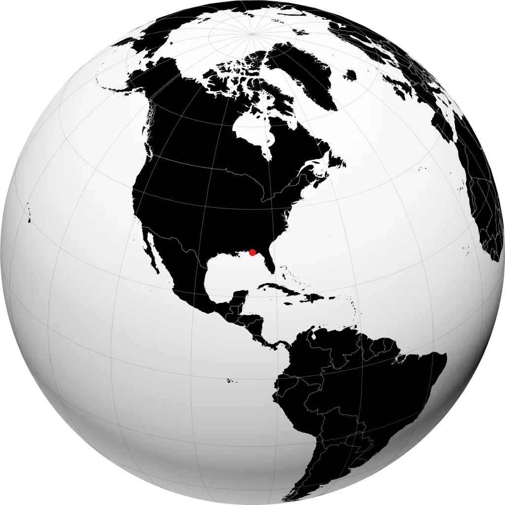 Panama City Beach di globe