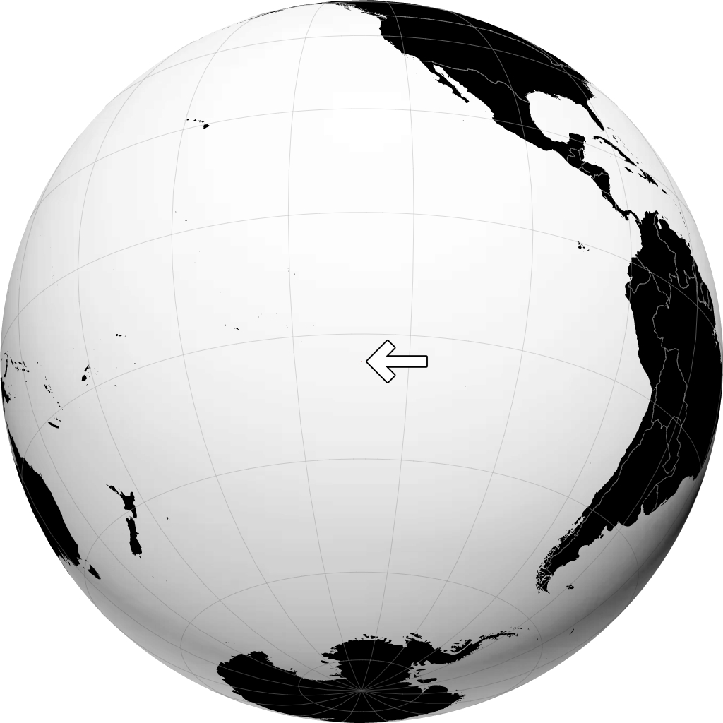 Kepulauan Pitcairn di globe