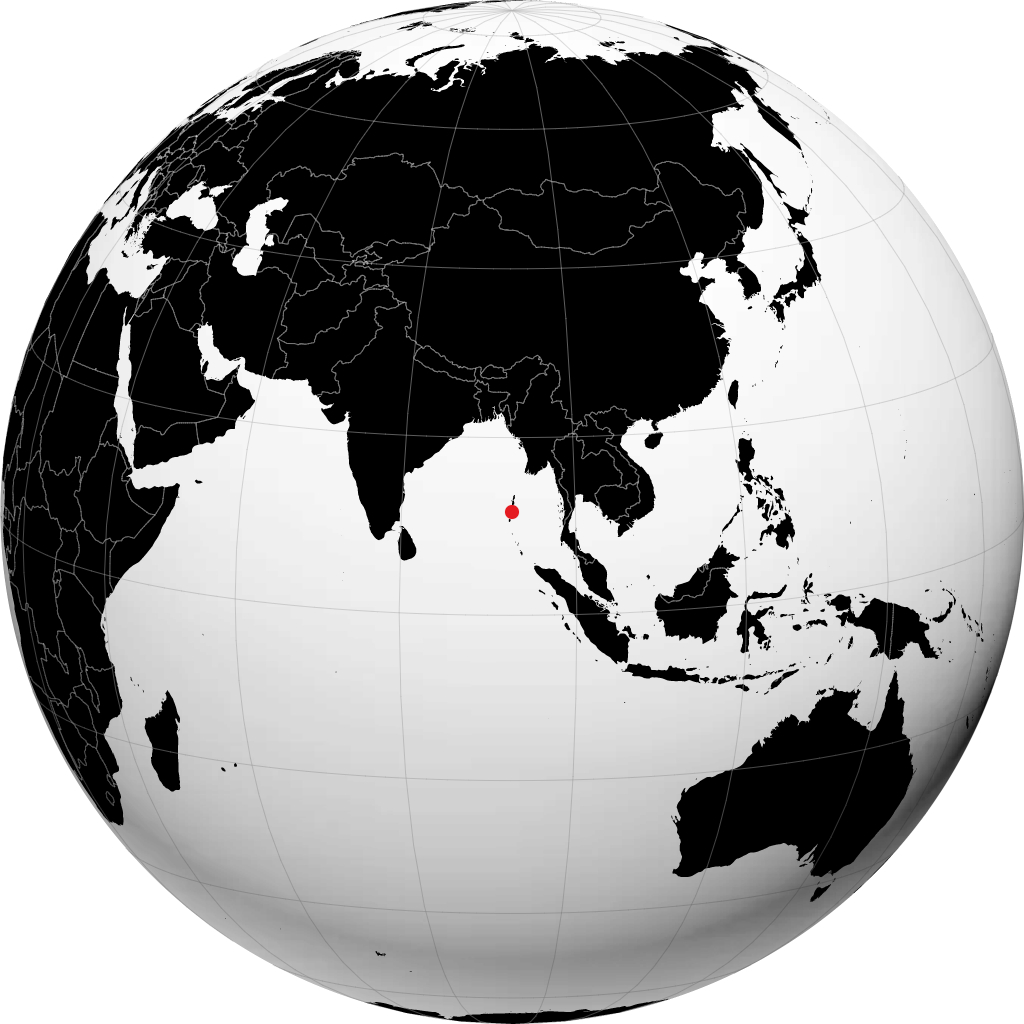 Port Blair di globe