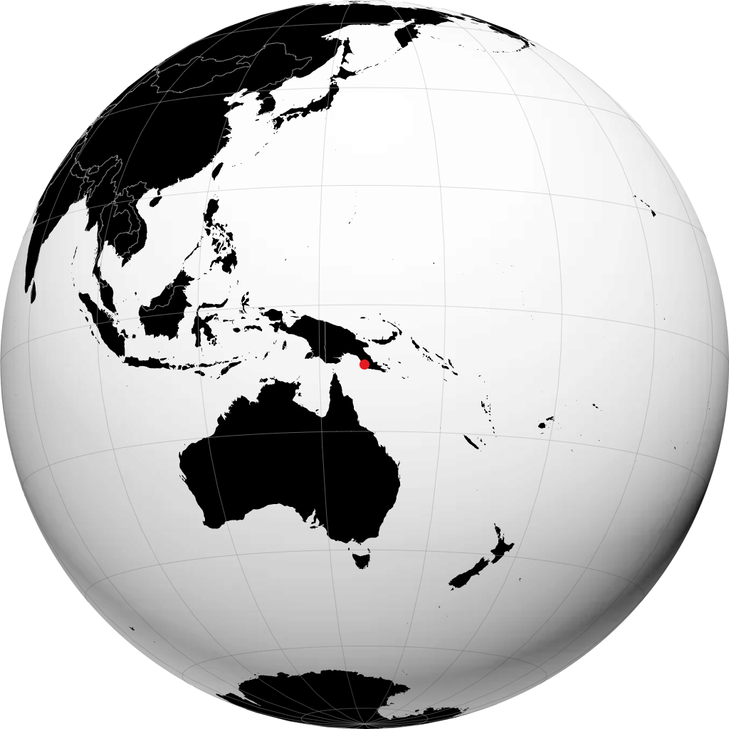 Port Moresby di globe
