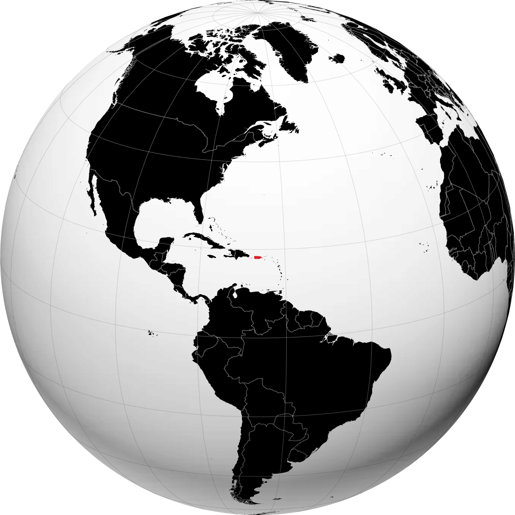 Puerto Rico di globe