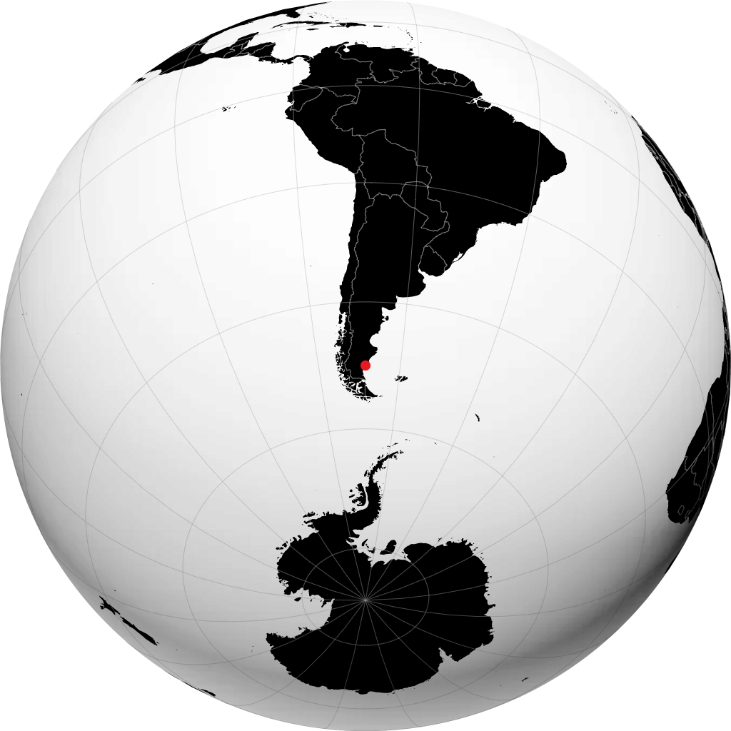 Puerto Santa Cruz di globe