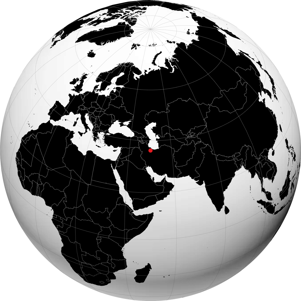 Qazvin di globe