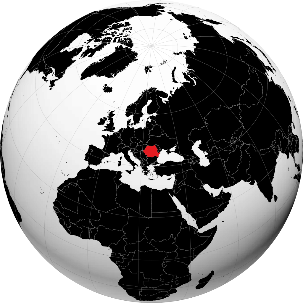 Rumania di globe