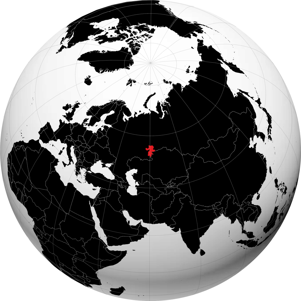 Oblast Chelyabinsk di globe